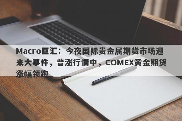 Macro巨汇：今夜国际贵金属期货市场迎来大事件，普涨行情中，COMEX黄金期货涨幅领跑