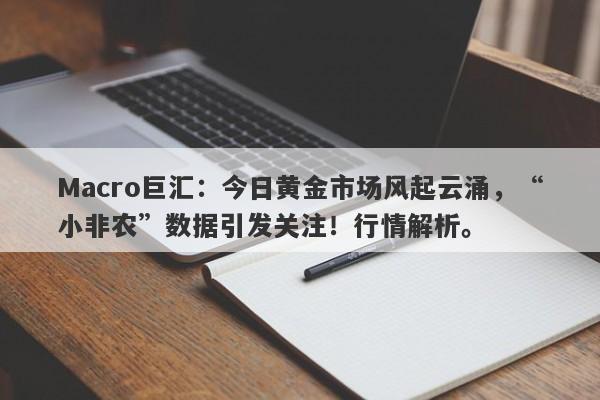 Macro巨汇：今日黄金市场风起云涌，“小非农”数据引发关注！行情解析。