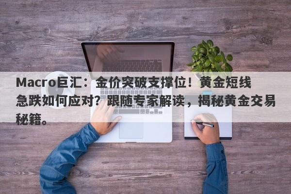 Macro巨汇：金价突破支撑位！黄金短线急跌如何应对？跟随专家解读，揭秘黄金交易秘籍。